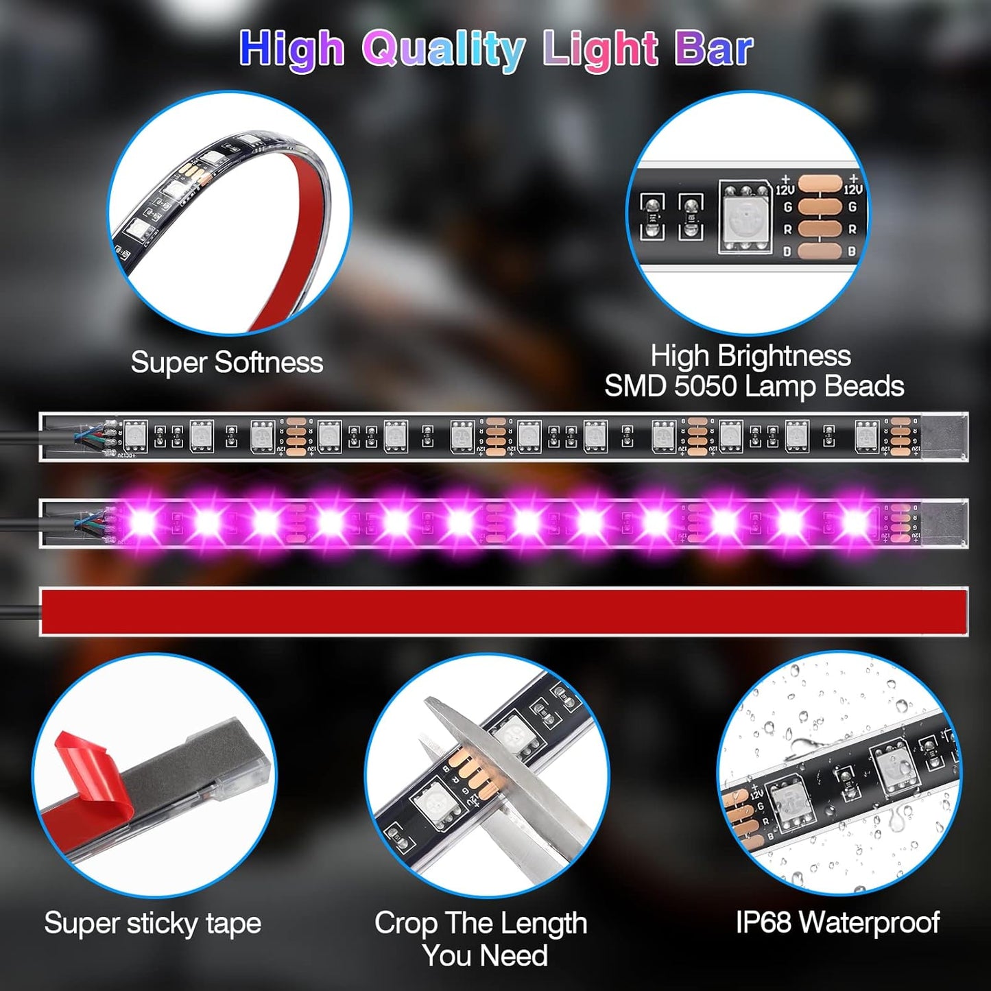 Motorfiets LED Lichtset 12-delig Remlicht Richtingaanwijzer