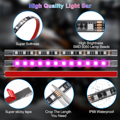 Motorfiets LED Lichtset 12-delig Remlicht Richtingaanwijzer