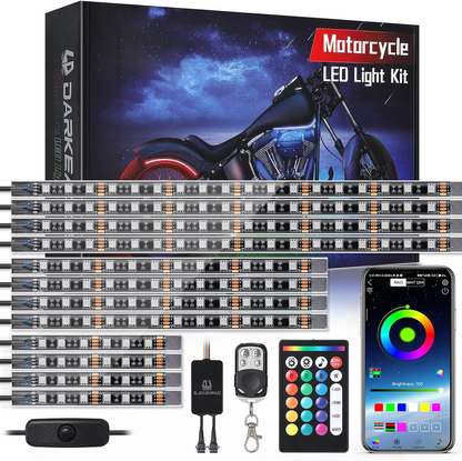 Motorfiets LED Lichtset 12-delig Remlicht Richtingaanwijzer