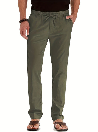 Broek voor heren met trekkoord – Comfortabele casual broek met elastische taille