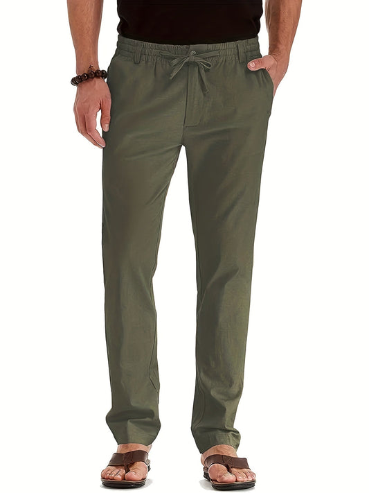 Broek voor heren met trekkoord – Comfortabele casual broek met elastische taille