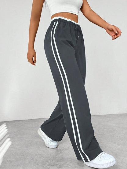 Trendy Wide-Leg Broek Dames – Sportieve Broek van Ademend Materiaal
