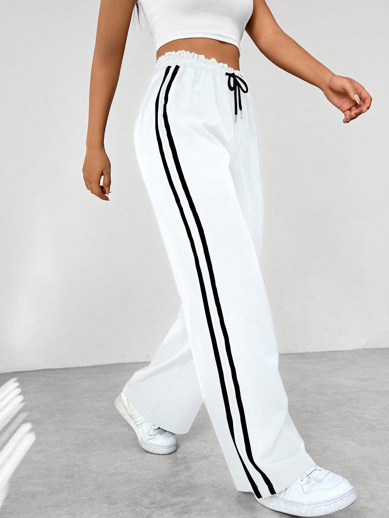 Trendy Wide-Leg Broek Dames – Sportieve Broek van Ademend Materiaal