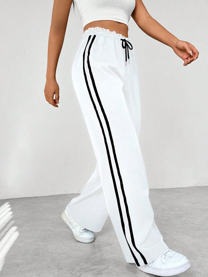 Trendy Wide-Leg Broek Dames – Sportieve Broek van Ademend Materiaal