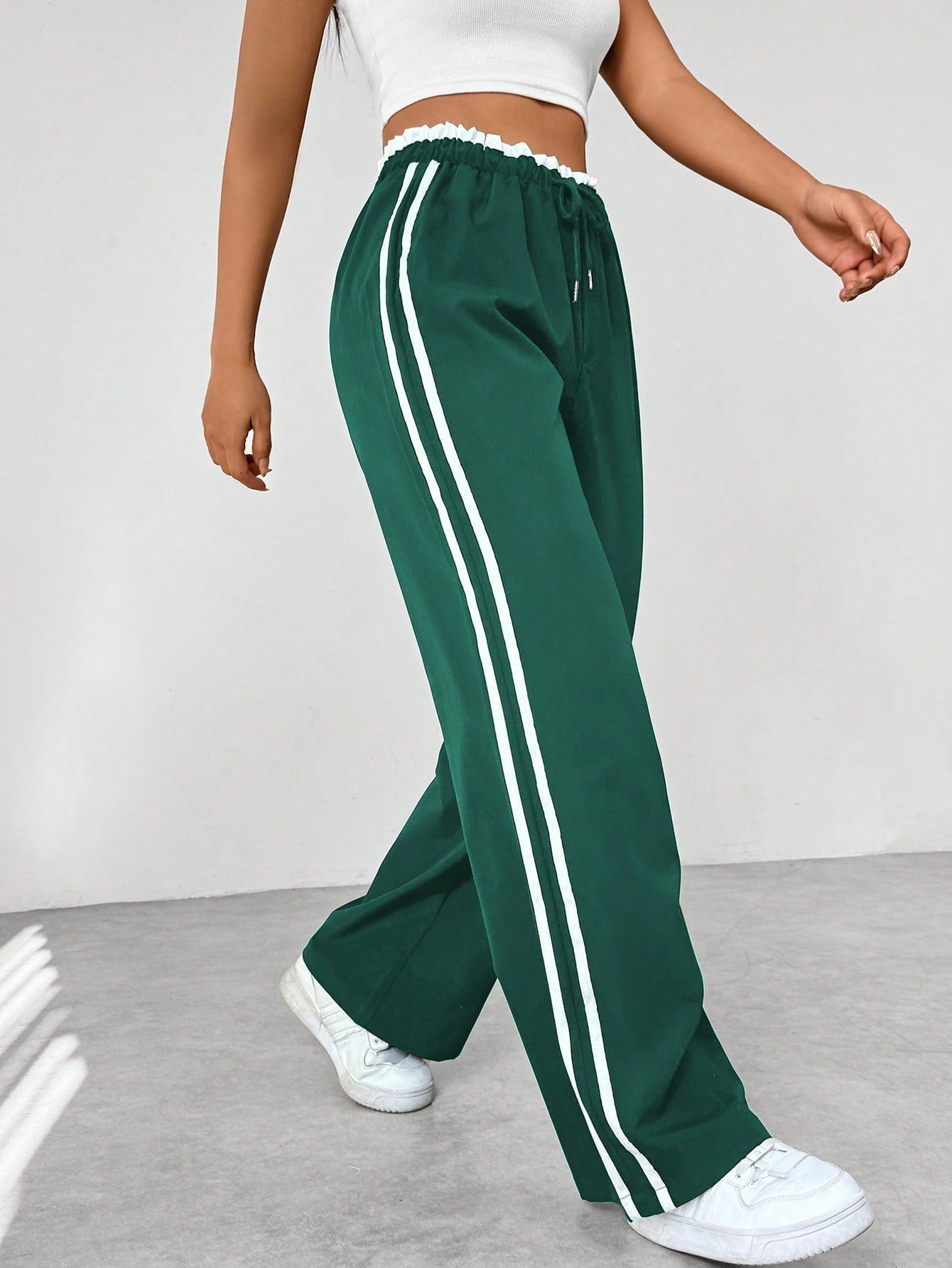 Trendy Wide-Leg Broek Dames – Sportieve Broek van Ademend Materiaal