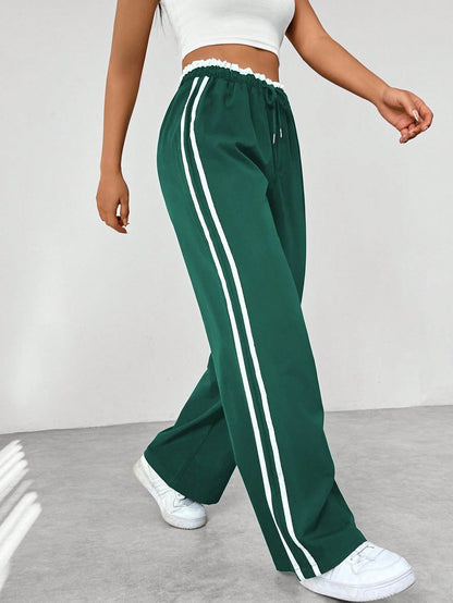 Trendy Wide-Leg Broek Dames – Sportieve Broek van Ademend Materiaal