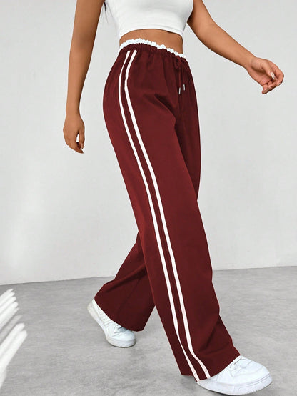 Trendy Wide-Leg Broek Dames – Sportieve Broek van Ademend Materiaal