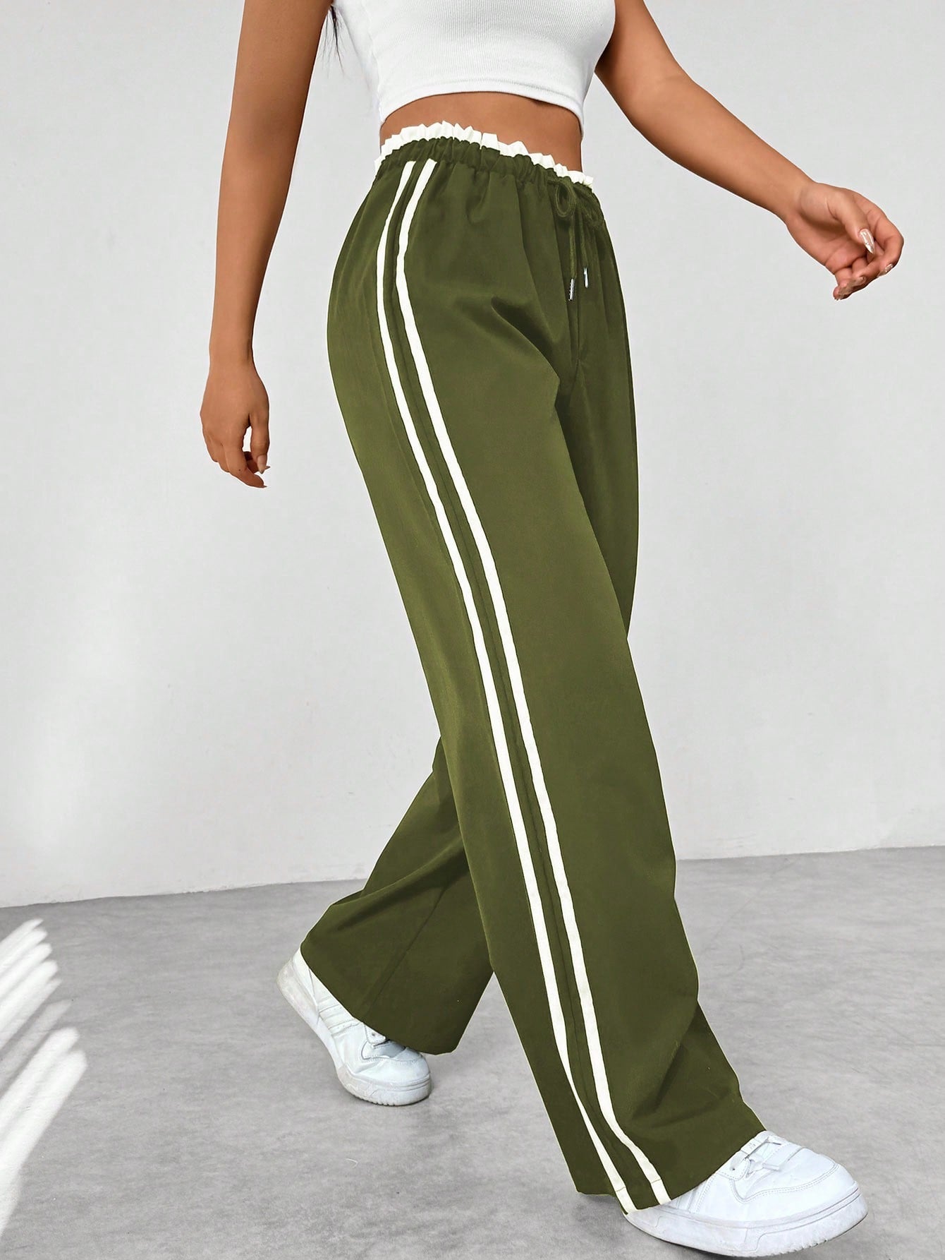 Trendy Wide-Leg Broek Dames – Sportieve Broek van Ademend Materiaal