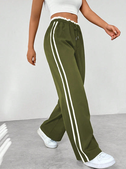 Trendy Wide-Leg Broek Dames – Sportieve Broek van Ademend Materiaal