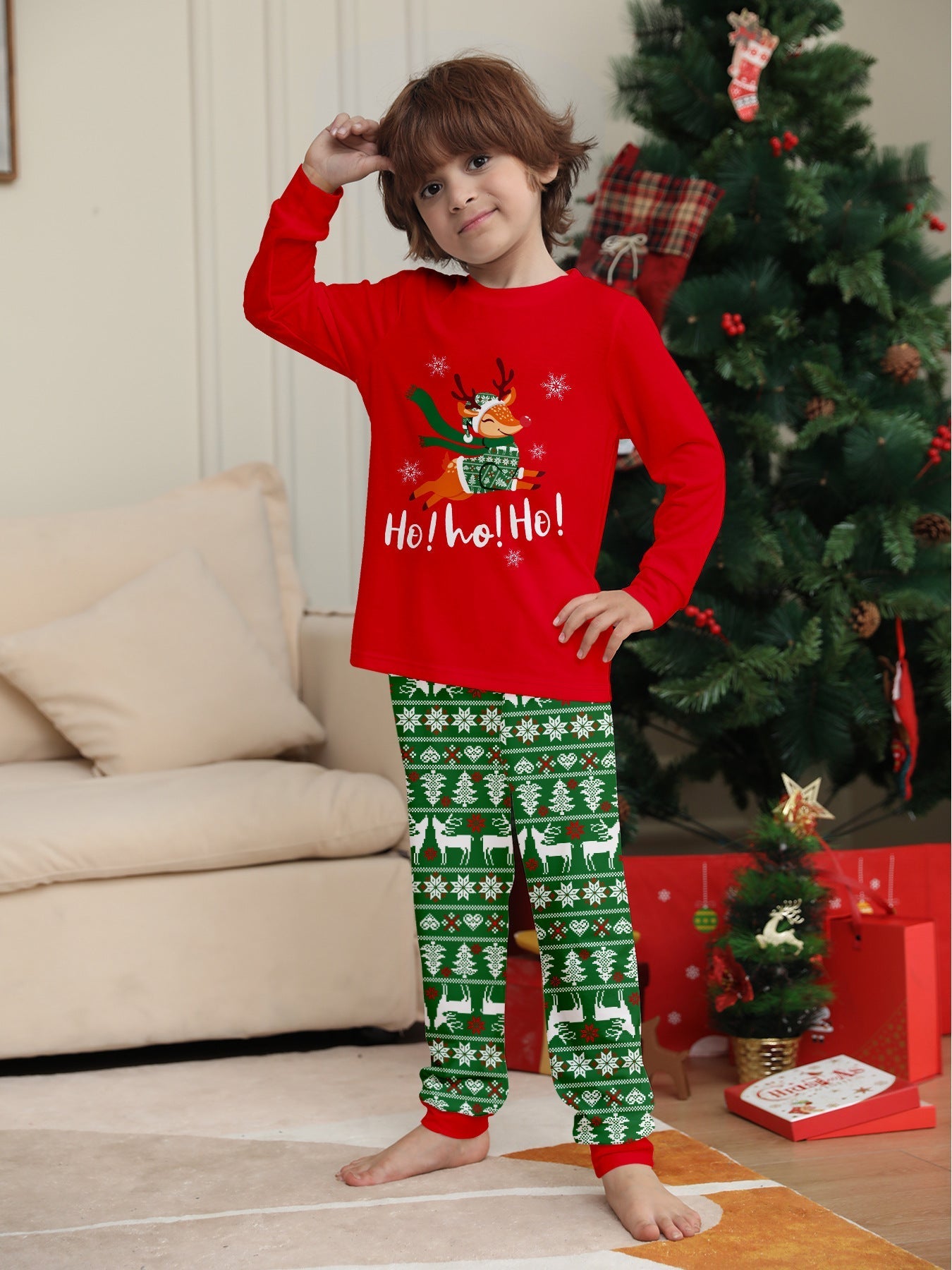 Familie Kerst Pyjama's Tops Broeken Jammies Kinderen Volwassenen