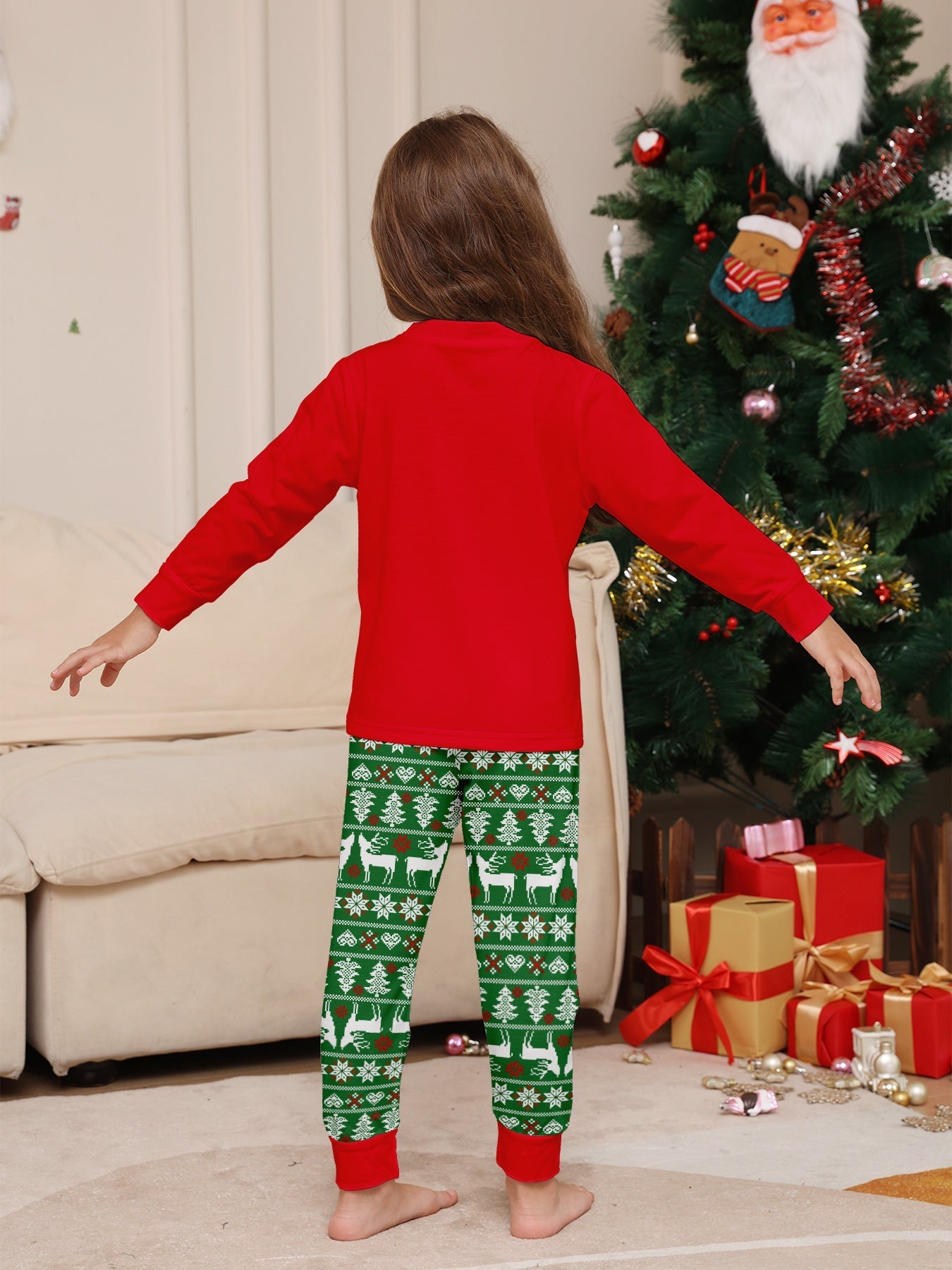 Familie Kerst Pyjama's Tops Broeken Jammies Kinderen Volwassenen