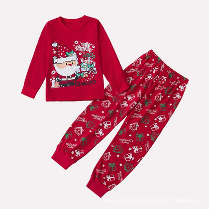 Kerst Pyjama Set Kinderen Lange Mouwen Top Broek Nachtkleding
