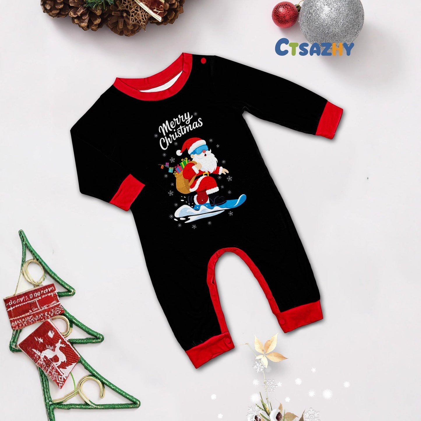 Familie Kerst Pyjama's Unisex Slaapoutfits Kinderen Volwassenen
