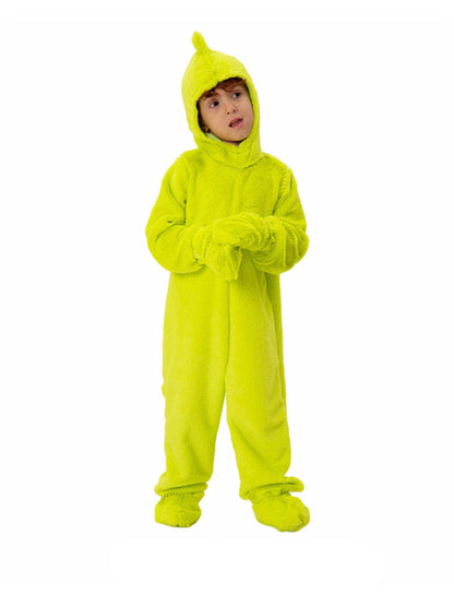 Kinder Elf Kostuum Jumpsuit Hoed Sjaal Set