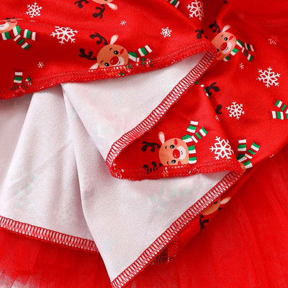 Kerstjurk Meisjes Kostuum met Haarband Lichtgevend