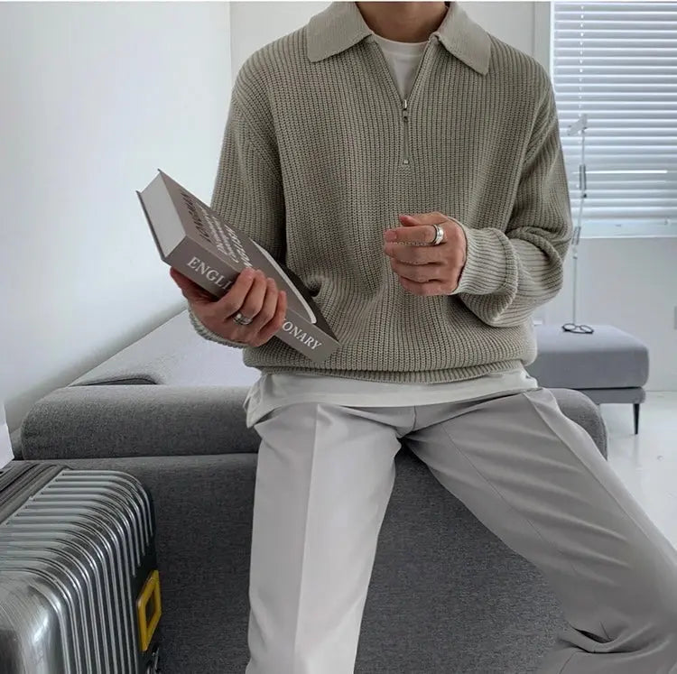 Herenpullover kwart rits – Comfortabele trui met moderne pasvorm en stijlvol design