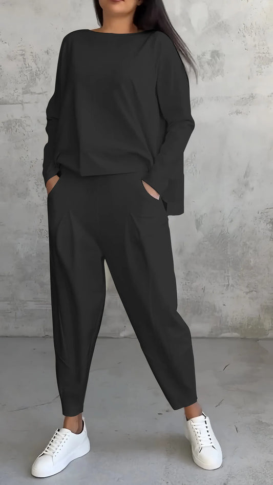 Dames shirt en broek set – Lange mouwen casual outfit voor elke gelegenheid