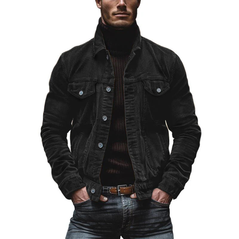 Heren Vintage Jas – Reverskraag Jas voor Casual en Formele Gelegenheden