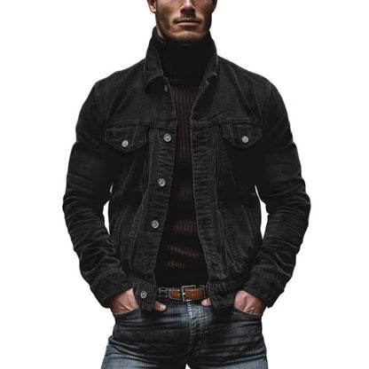 Heren Vintage Jas – Reverskraag Jas voor Casual en Formele Gelegenheden