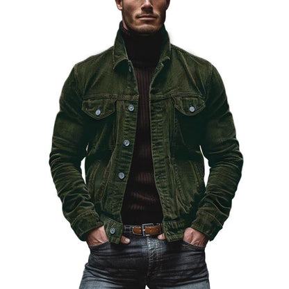 Heren Vintage Jas – Reverskraag Jas voor Casual en Formele Gelegenheden