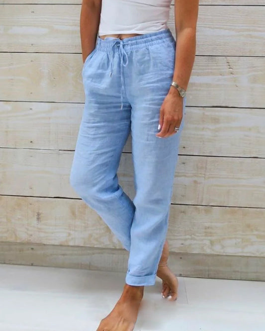 Katoenen broek dames – Zachte en luchtige broek voor casual en zomerstijl