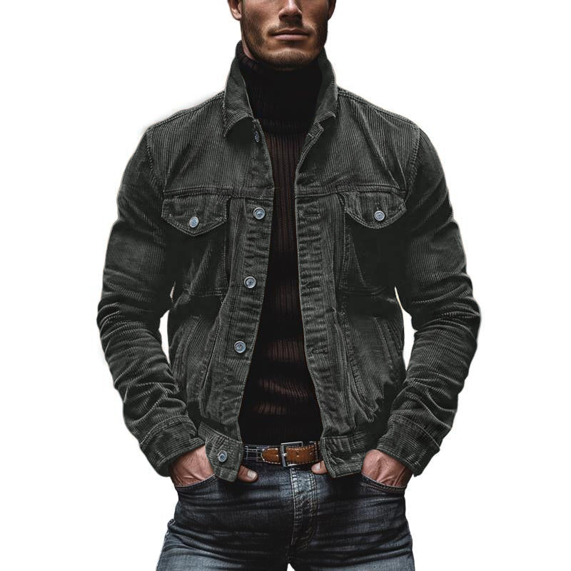 Heren Vintage Jas – Reverskraag Jas voor Casual en Formele Gelegenheden