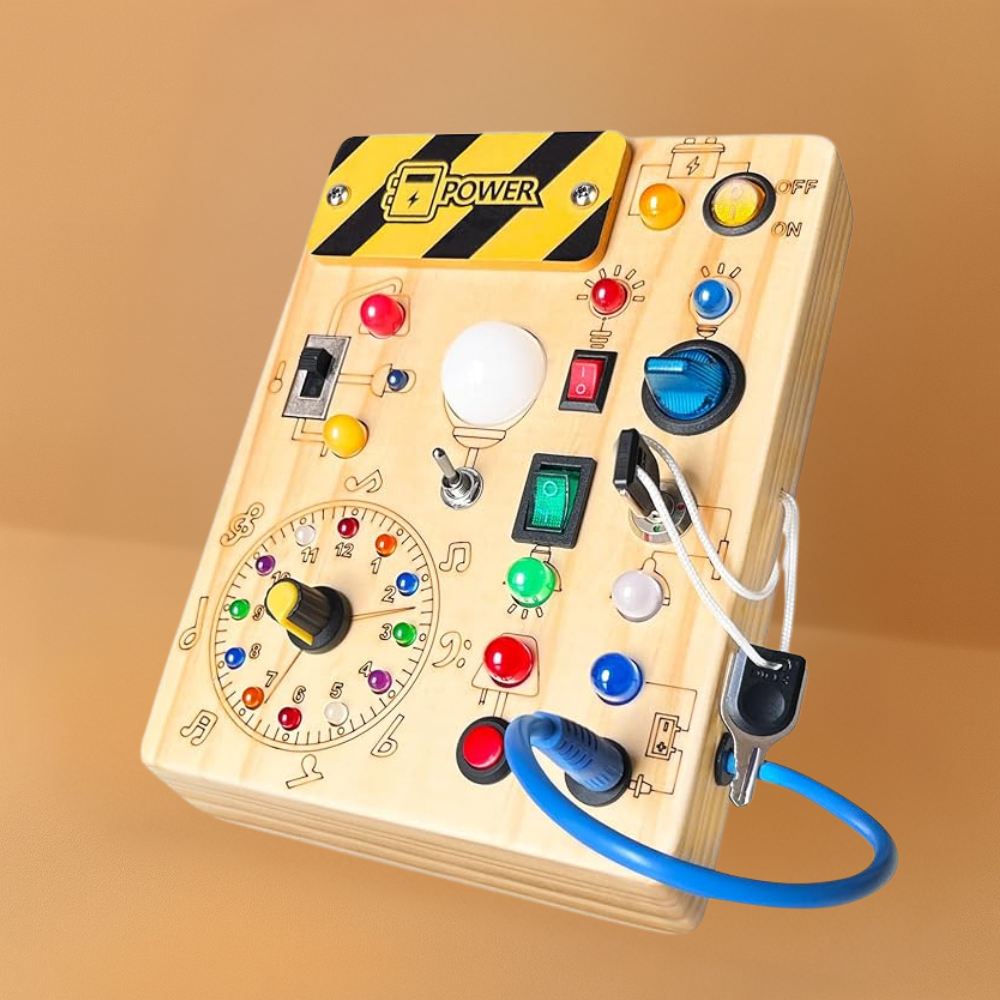 Houten Peutervoel Drukbord Speelgoed Montessori