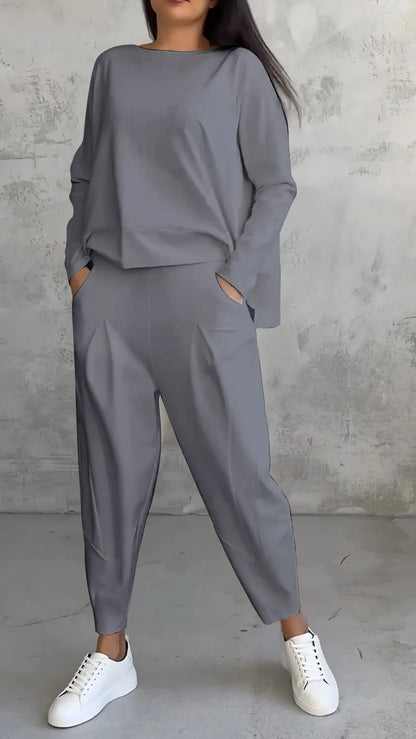 Dames shirt en broek set – Lange mouwen casual outfit voor elke gelegenheid