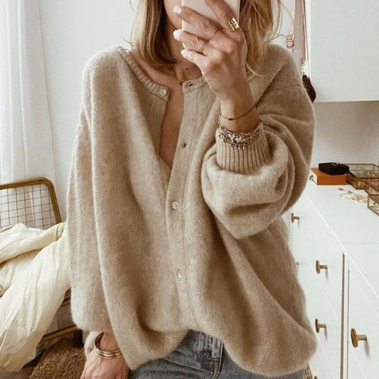 Geknoopte Cardigan Dames – Stijlvolle gebreide trui voor herfst en winter