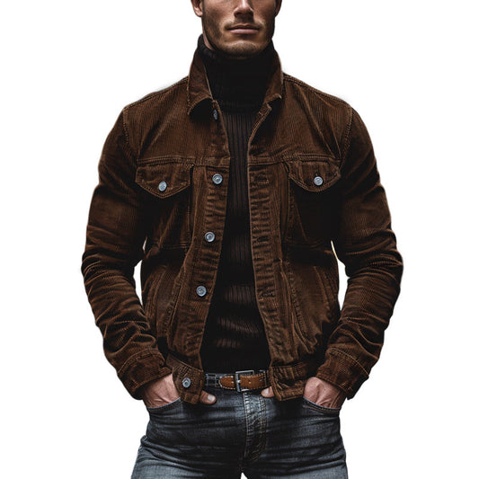 Heren Vintage Jas – Reverskraag Jas voor Casual en Formele Gelegenheden