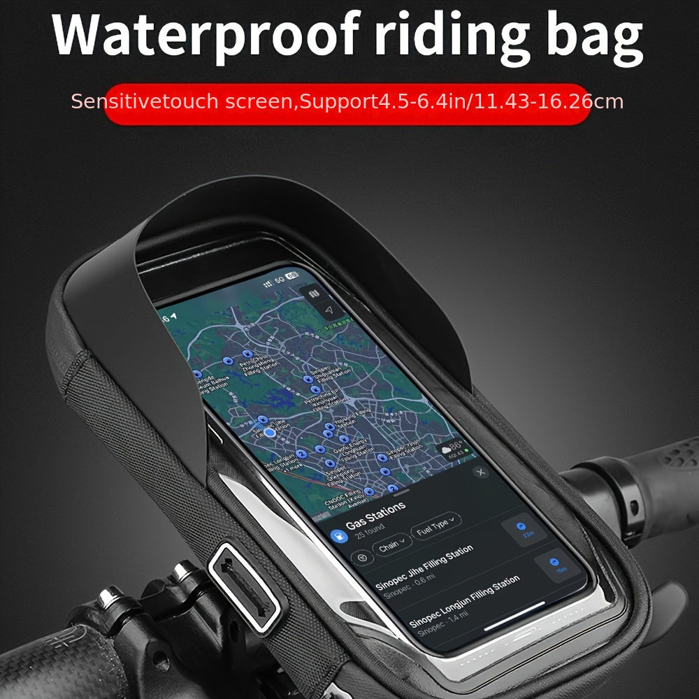 Fiets en Motor Telefoonhouder Handvat Tas 360° Draaioptie Waterdicht