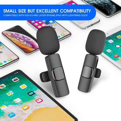 2 Pack Draadloze Microfoon voor iPhone iPad