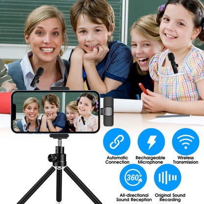 2 Pack Draadloze Microfoon voor iPhone iPad