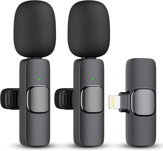 2 Pack Draadloze Microfoon voor iPhone iPad