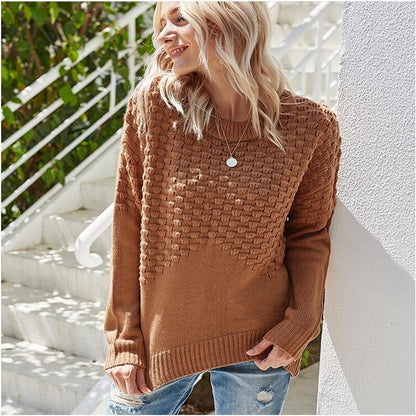 Trui Dames Ronde Hals – Comfortabele Gebreide Trui voor Herfst en Winter