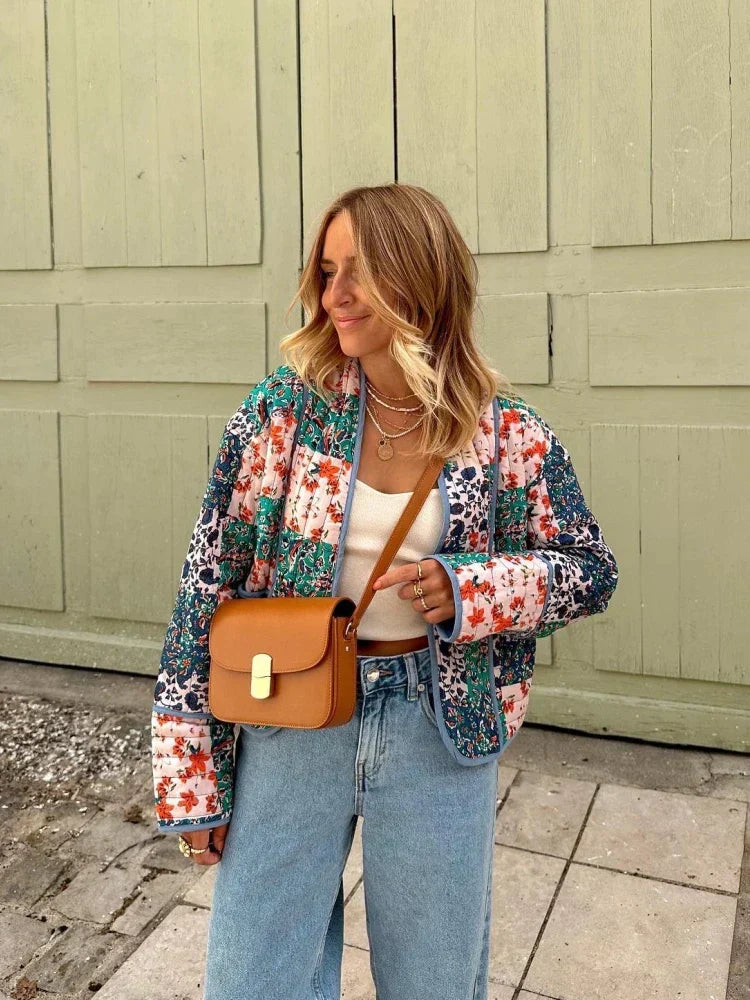 Bloemen Vintage Damesjack – Stijlvol bloemetjesjack voor dames, casual en trendy