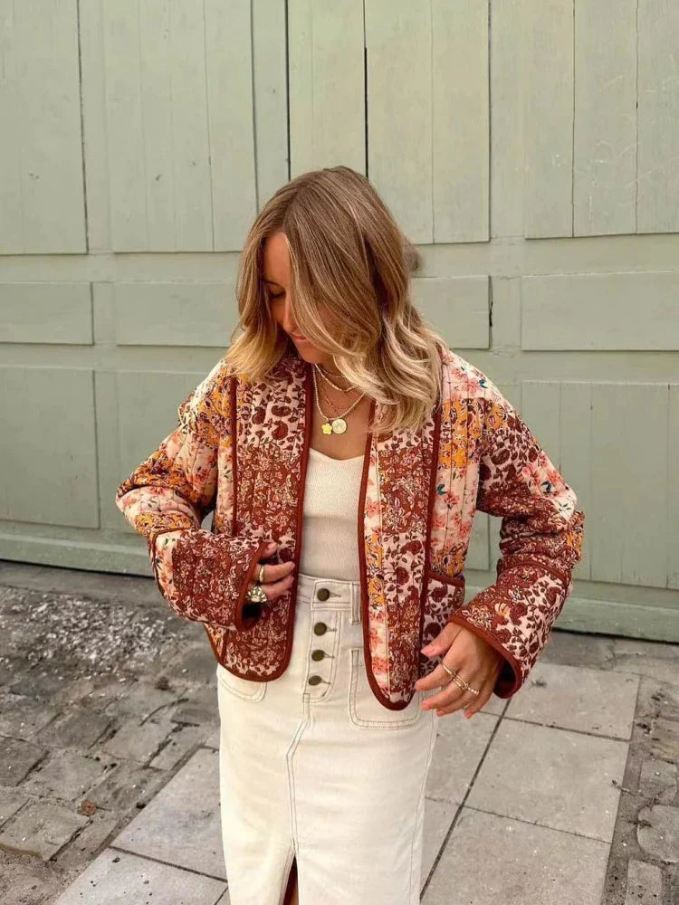 Bloemen Vintage Damesjack – Stijlvol bloemetjesjack voor dames, casual en trendy