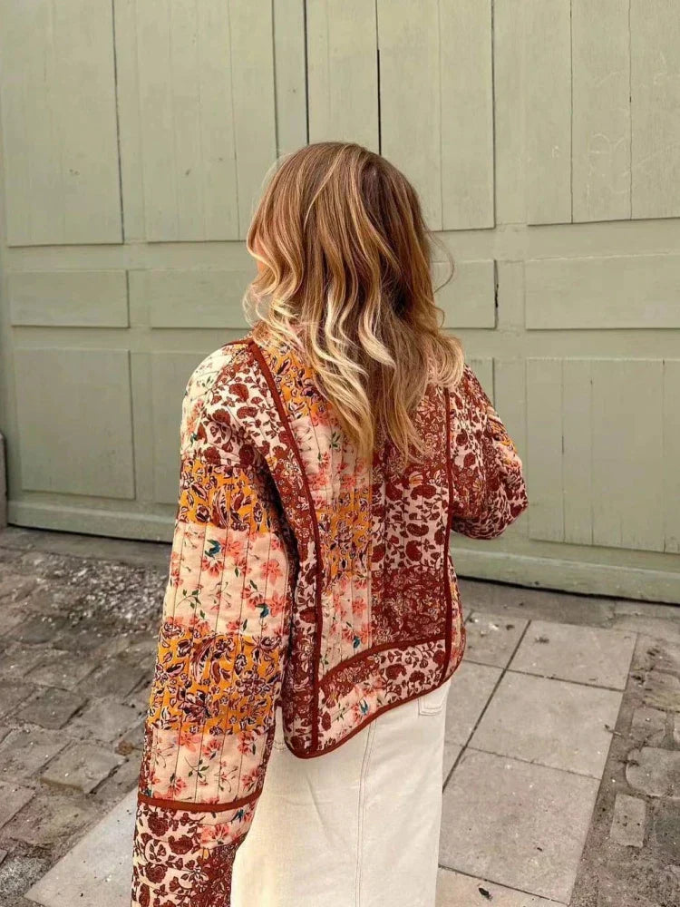 Bloemen Vintage Damesjack – Stijlvol bloemetjesjack voor dames, casual en trendy