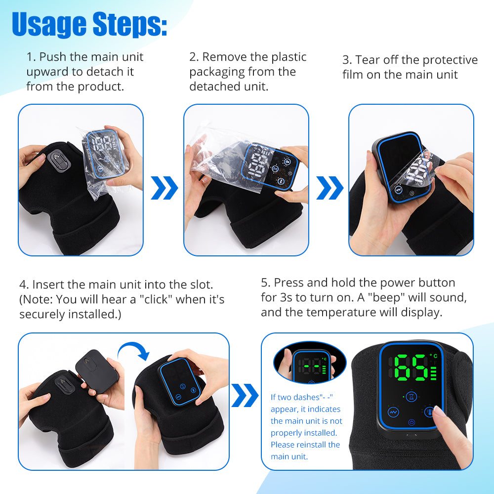 Knie Massager Verwarming App Controle