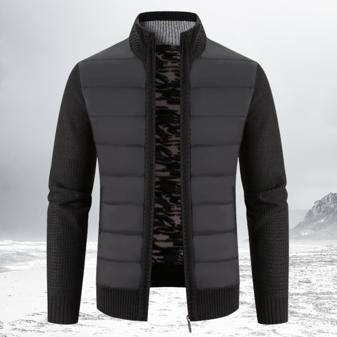 Gevoerde Heren Zip-Up Jas – Warme en stijlvolle jas voor heren met rits