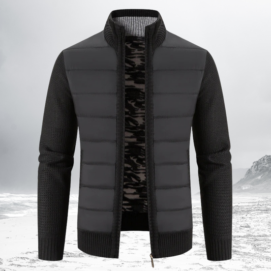 Gevoerde Heren Zip-Up Jas – Warme en stijlvolle jas voor heren met rits