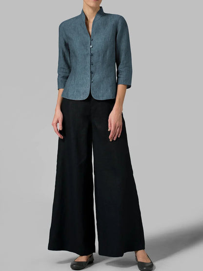 Blouse Dames met Kraag – Elegante Blouse voor Casual en Formele Gelegenheden