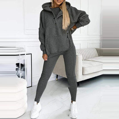 Sweatshirt Dames - Zachte Katoen Oversized - Casual Stijl met Functionele Knopen