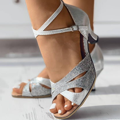 Pailletten Sandalen Dames – Elegante Glanzende Sandalen voor Feest en Bruiloft