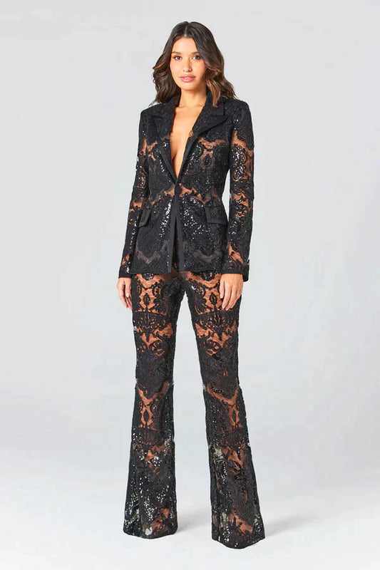 Blazer voor dames – Elegante holle netbroek met comfortabele pasvorm