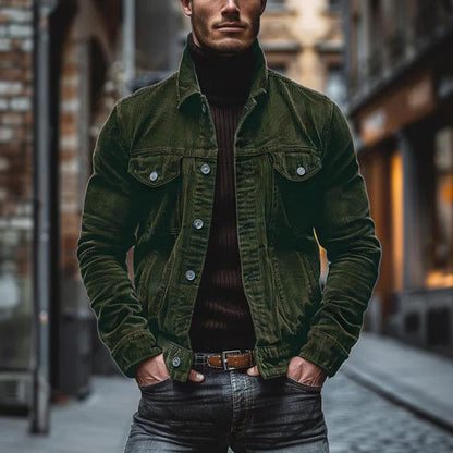 Heren Vintage Jas – Reverskraag Jas voor Casual en Formele Gelegenheden