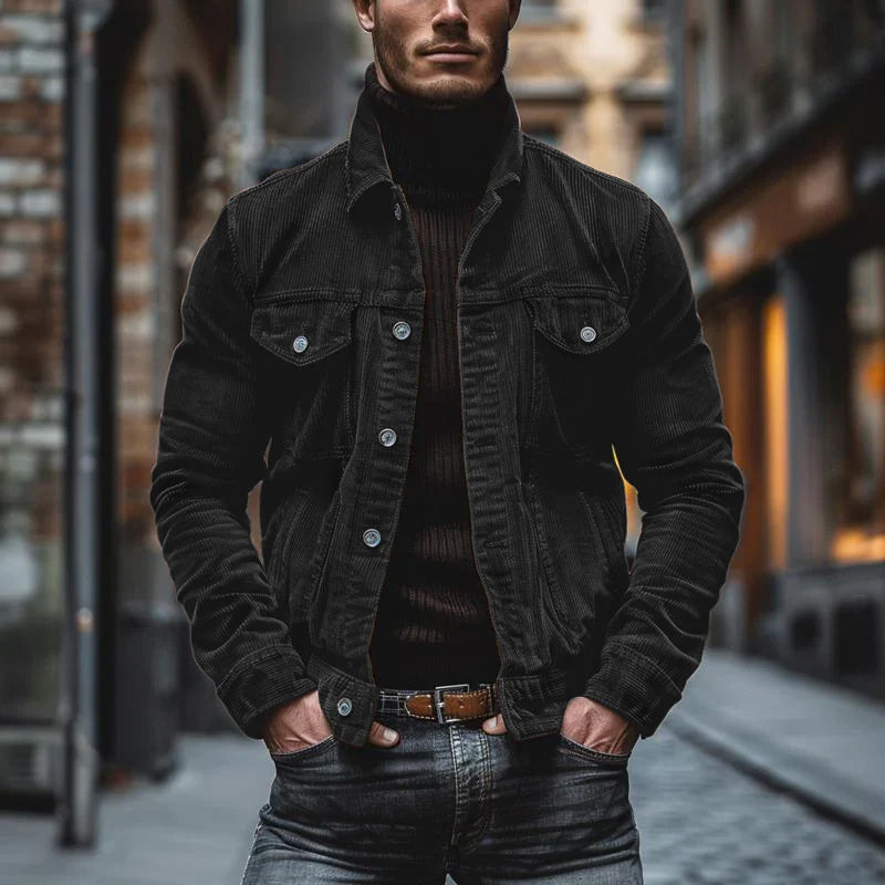 Heren Vintage Jas – Reverskraag Jas voor Casual en Formele Gelegenheden