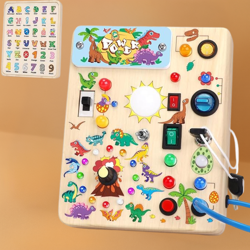 Houten Peutervoel Drukbord Speelgoed Montessori