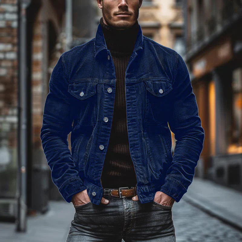 Heren Vintage Jas – Reverskraag Jas voor Casual en Formele Gelegenheden