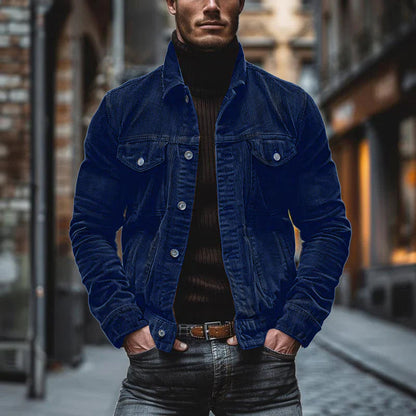 Heren Vintage Jas – Reverskraag Jas voor Casual en Formele Gelegenheden